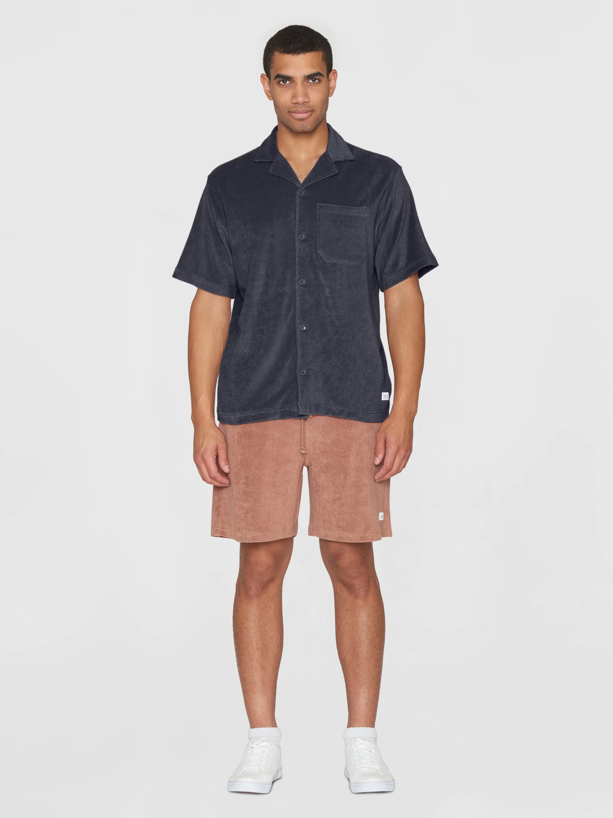 Terry loose short sleeve shirt - Night Sky - Image 4