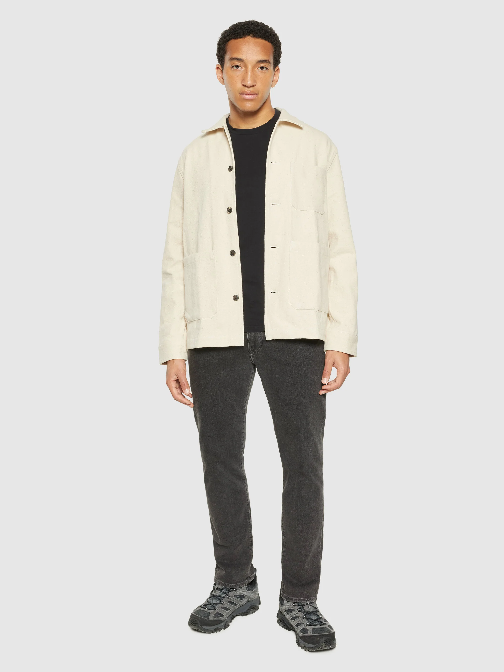Twill overshirt GOTS/Vegan - Egret - Image 4