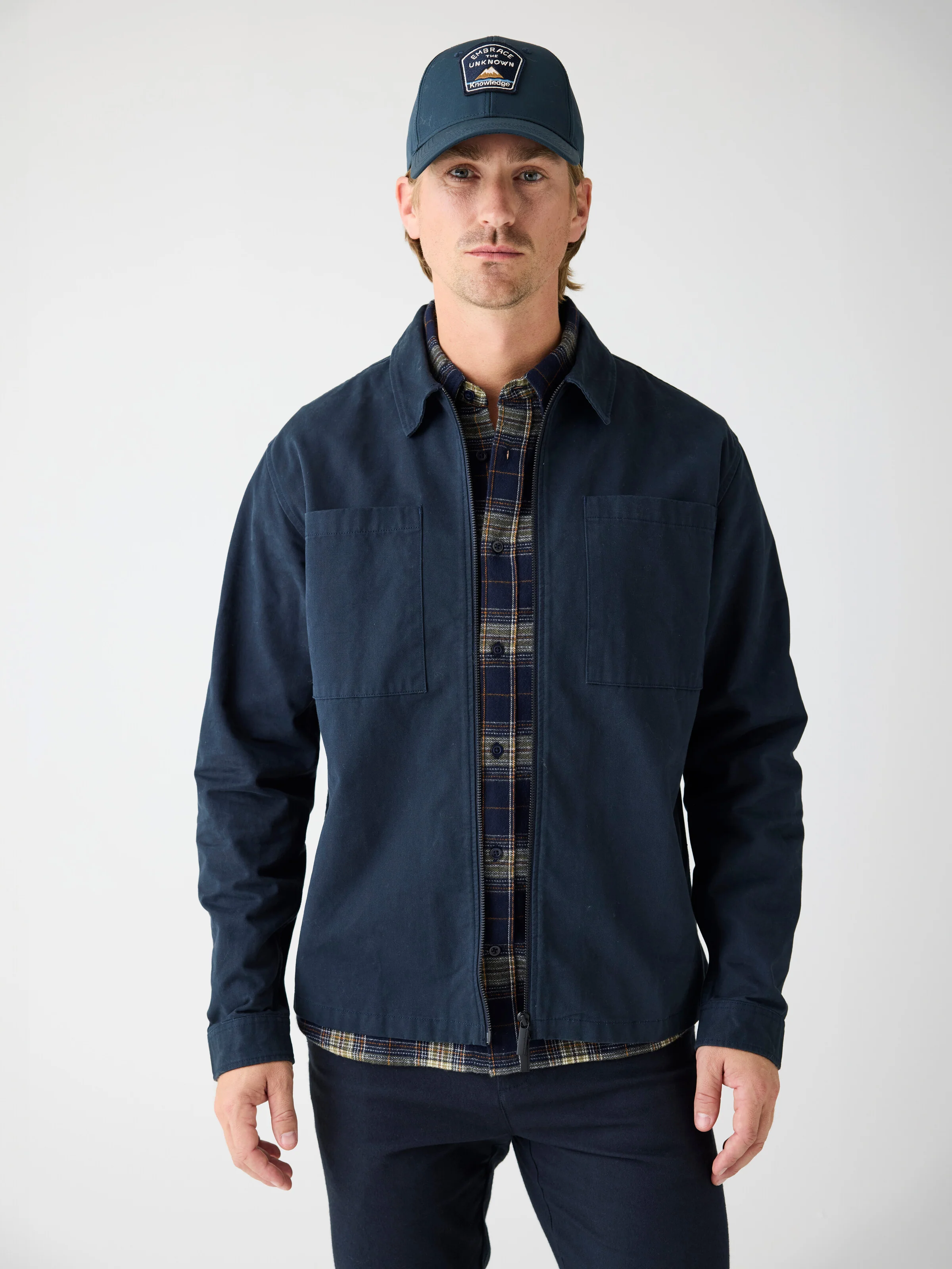 Twill zip overshirt - Total Eclipse - Image 2