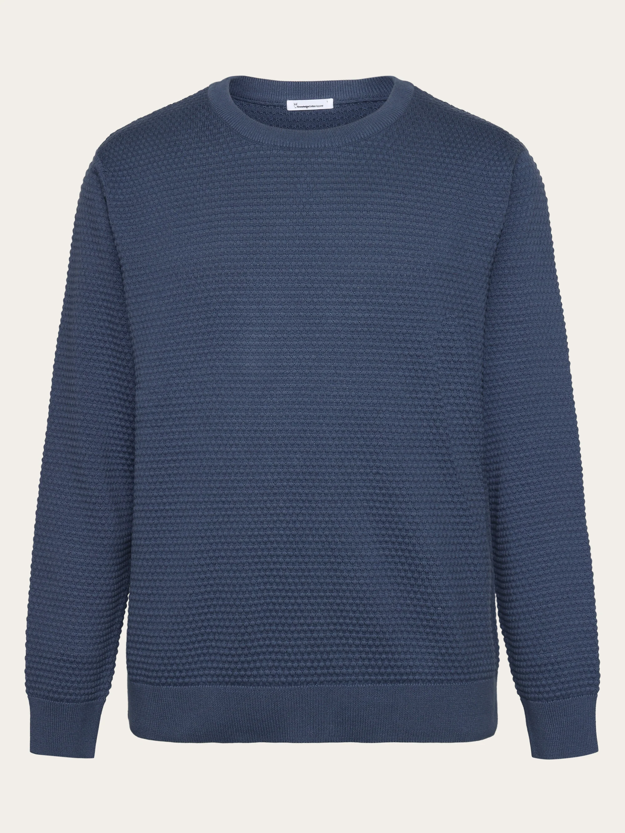 Bubble knit core crew neck - Vintage Indigo