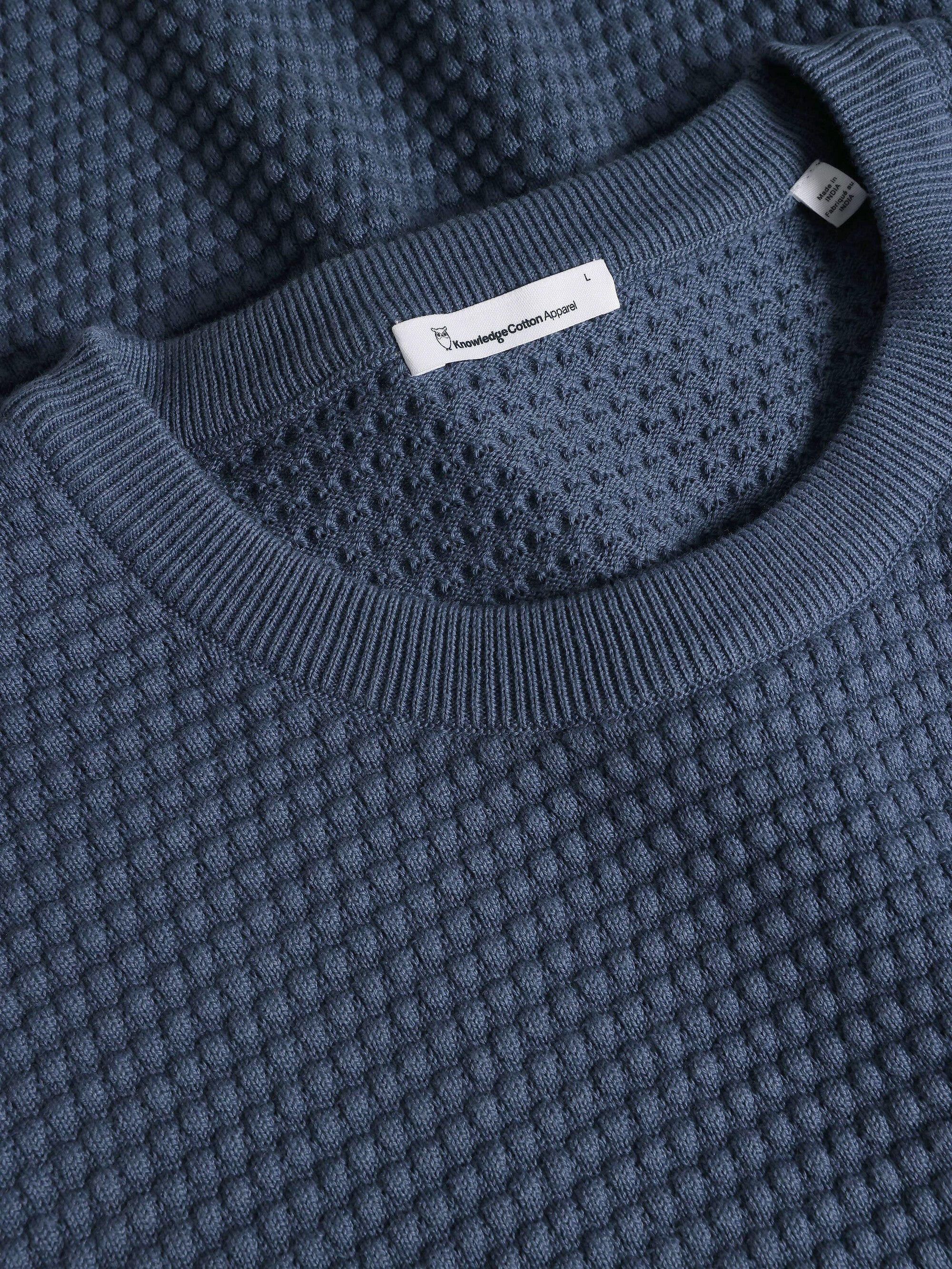 Bubble knit core crew neck - Vintage Indigo - Image 2