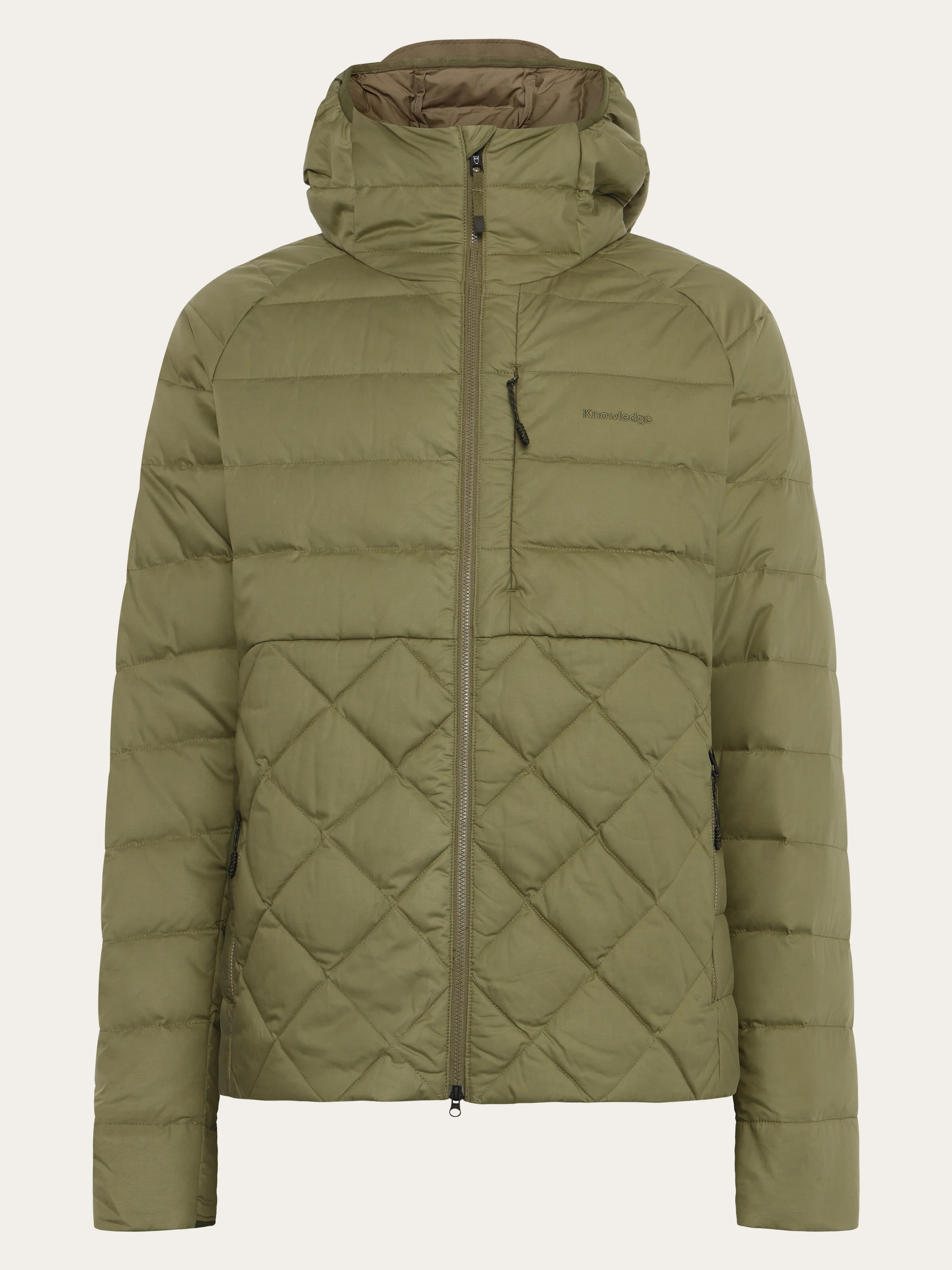 Vent Ripstop 90 Re:Down insulated hood jacket - Burned Olive