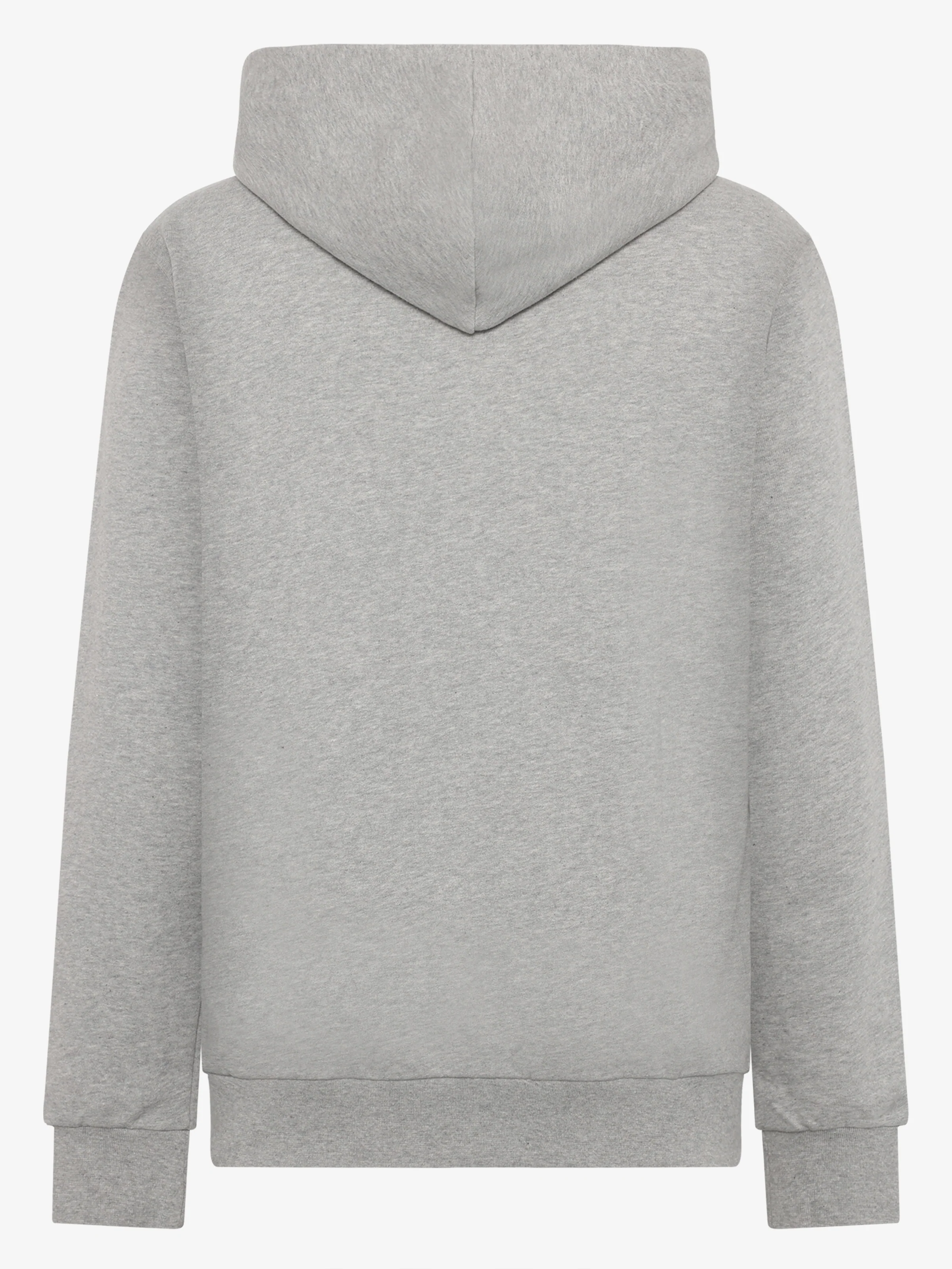 Zip hood kangaroo badge sweat - Grey Melange - Image 3